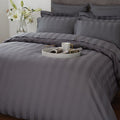 Satin Stripe Duvet Set Wide Lines