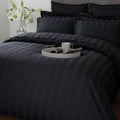 Satin Stripe Duvet Set Wide Lines