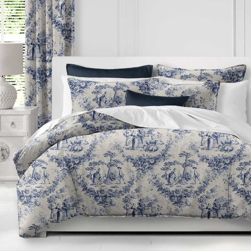 Navy Printed Bedding Duvet Set