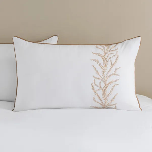 Leaf Trail Embroidered Bedspread