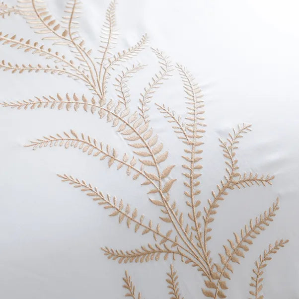 Leaf Trail Embroidered Bedspread
