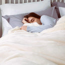 Cream Sherpa Blanket /Throw - myhomestore.com.pk