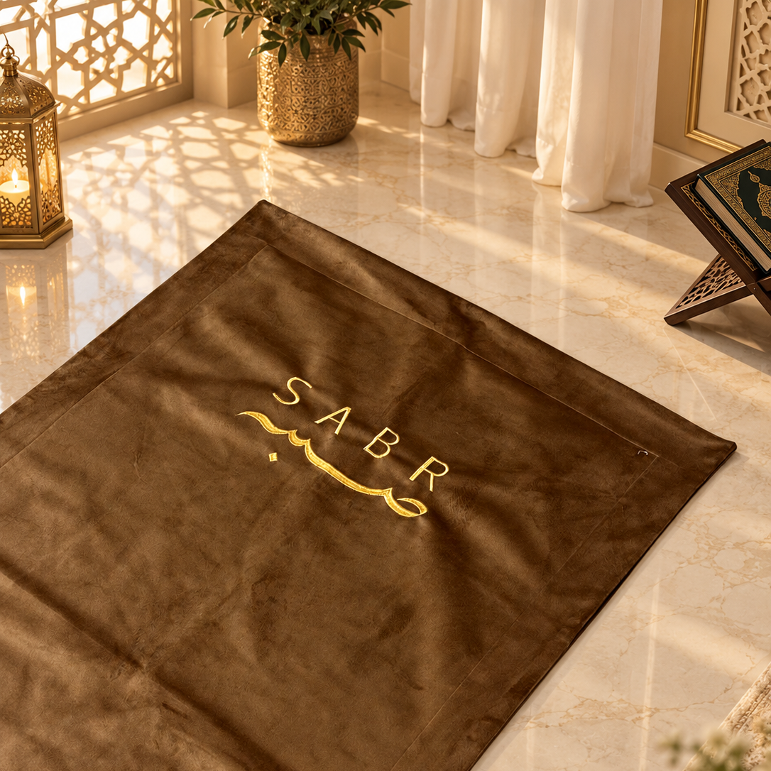 SABR Embroidered Luxury Velvet Prayer Mat