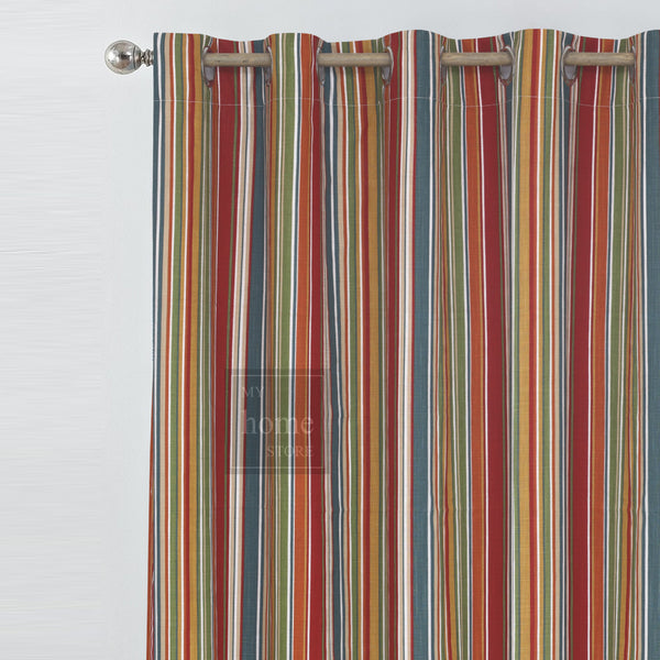 Multi Lines Printed Curtains for Living Room