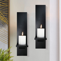 Wall Candle Sconces Set of 2, Decorative Wooden Candle Holder, Farmhouse Candle Sconce, Living Room Wall Decoration,