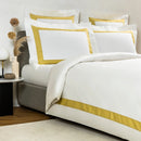 Luxury Lines Satin Ribbon Duvet Set Golden - myhomestore.com.pk