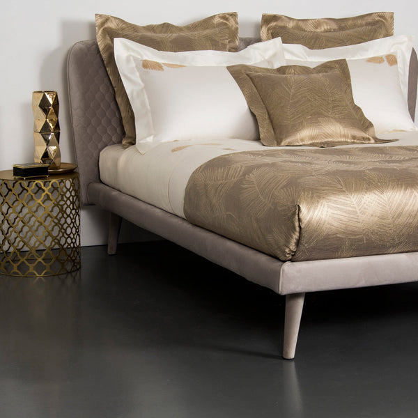 Leaf Gold Embroidered Bedsheet