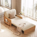 Pull Out Sofa Bed with Rotating Armrest Tray and Storage - myhomestore.com.pk