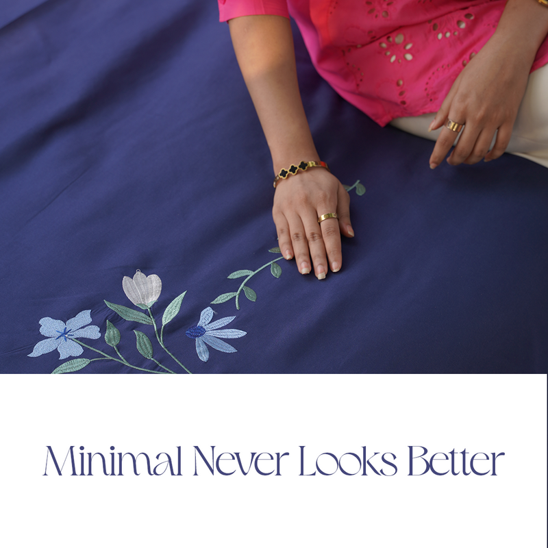 Embroidered Bedding Midnight Garden