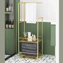 Towel Stand With Storage Shelf For Bathroom - myhomestore.com.pk