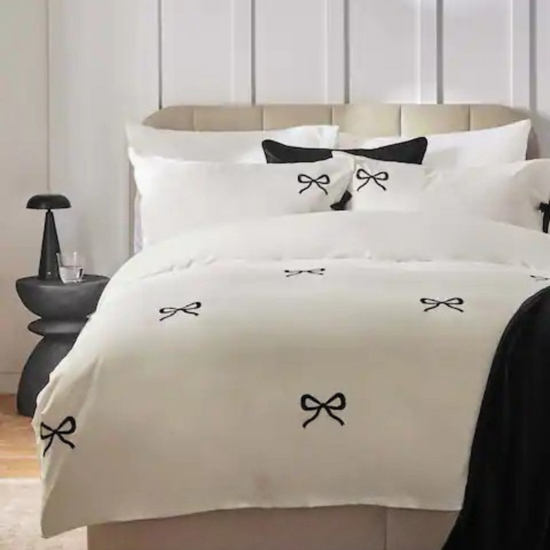 Bow Embroidered Bedsheet