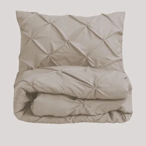 Velvet Pintuck Duvet Set