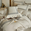 Luxury Cotton Satin Circle Embroidery Duvet Set - myhomestore.com.pk