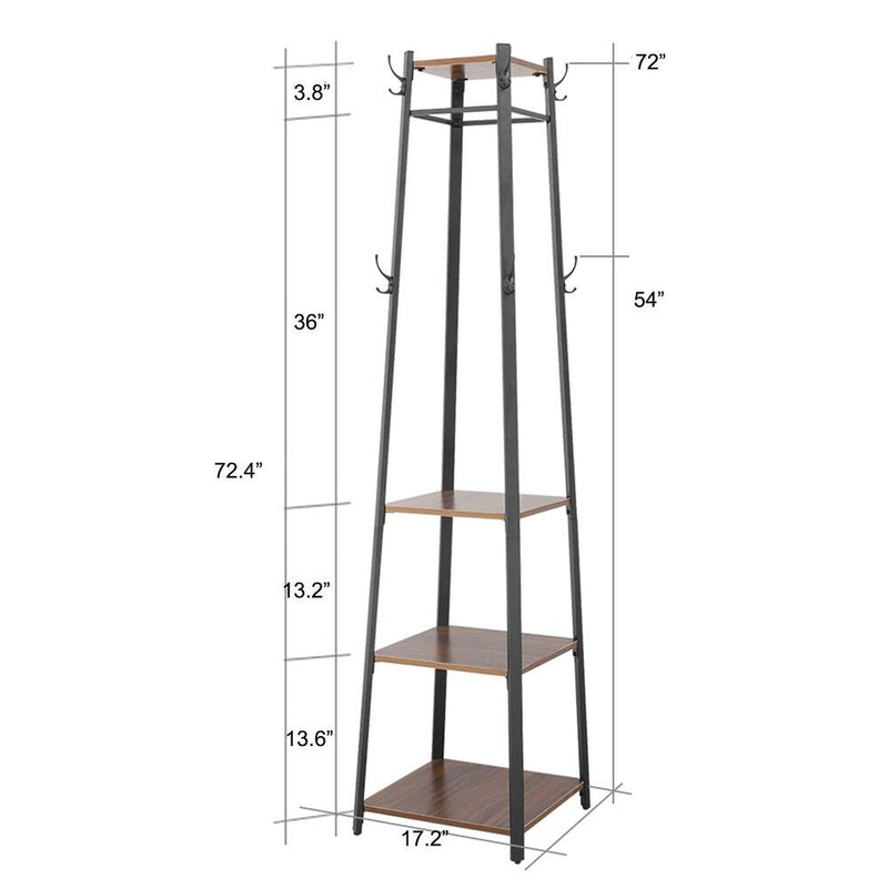 3-Tier Display Ladder Wall Mounted