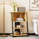 4 Tier Industrial Bookcase, Ladder Book Shelf with Storage Organizer - myhomestore.com.pk