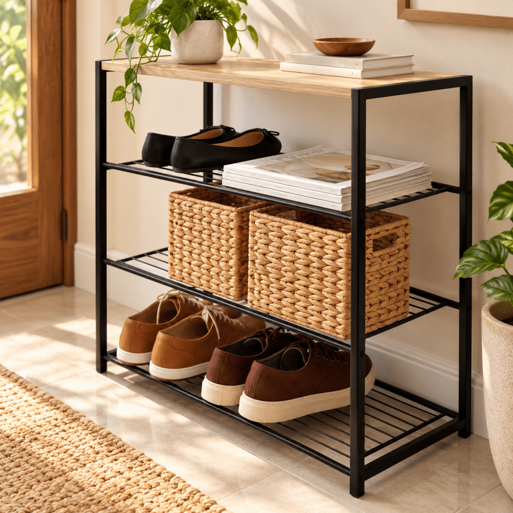 4 Tier Storage Shoe rack - myhomestore.com.pk