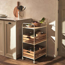 WOOD AND METAL STORAGE CART - myhomestore.com.pk