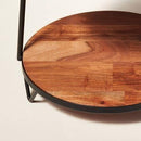 2-Tier Wood & Metal Serving Stand - myhomestore.com.pk