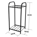 Metal Bottle Water Dispenser Stand for kitchen (Black, 2 Compartment) - myhomestore.com.pk