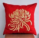 Embroidered Cushion Cover (Red) - myhomestore.com.pk