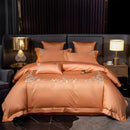 Cotton satin Embroidery duvet set - myhomestore.com.pk