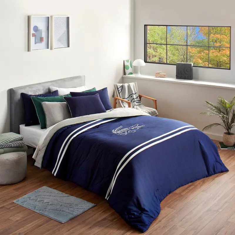 Lacoste Big Croc Embroidery Duvet Set