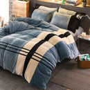 Luxury Velvet Stripe Duvet Set - myhomestore.com.pk
