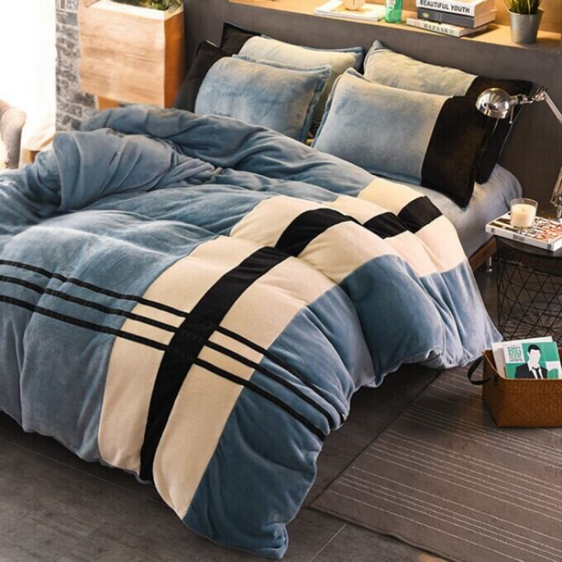 Velvet Stripe Duvet Set