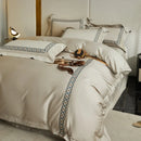Luxury Cotton Satin Circle Embroidery Duvet Set - myhomestore.com.pk