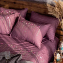 Floral & Stripe Embroidery Duvet Set – Elegant Bedding for Bedroom