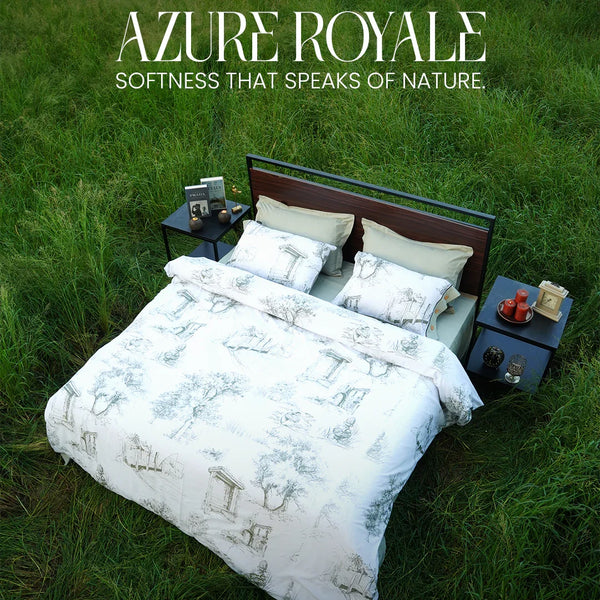 Retro Pastoral Style Printed Bedding Duvet Set