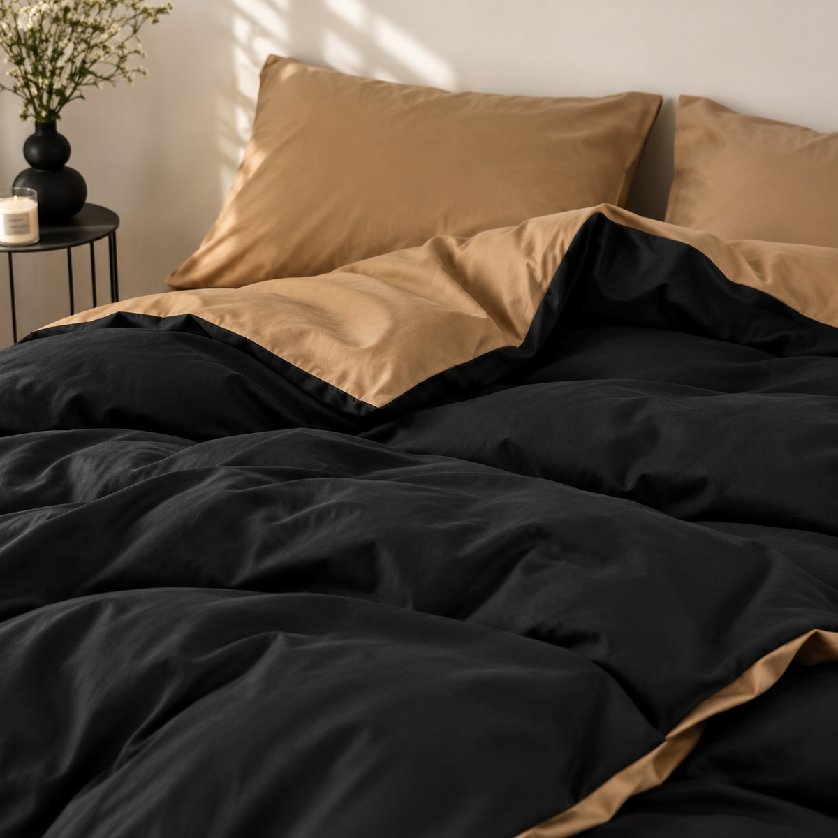 Cocoa Black Luxe Duvet Set