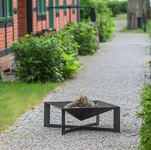Korono Square Fire Bowl with Lid | Outdoor Garden Fire Pit