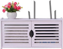 Constricted Router Wifi Double Door Wall Mounted Floating Bracket Shelve - myhomestore.com.pk