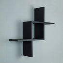 Floating Shelves Black Wall Mounted Cross Design - myhomestore.com.pk