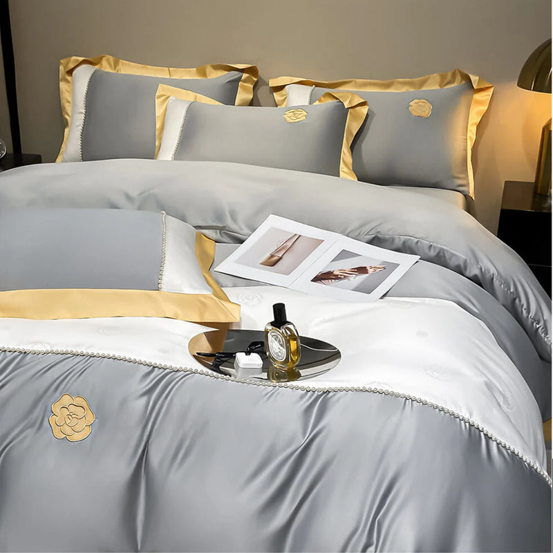 Modern Luxury Embroidery Duvet Set