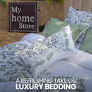 Luxury Green Cotton Satin Embroidery Duvet Set