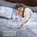 Grey Printed Duvet Set