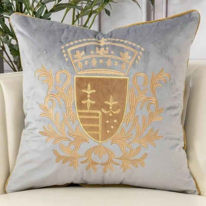 Royal Embroidered Velvet Cushion Cover