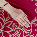 Modern Style Luxury Embroidered Velvet Duvet (Red)