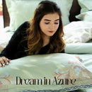 Royal Exquisite Embroidery Duvet Set  Pistachio