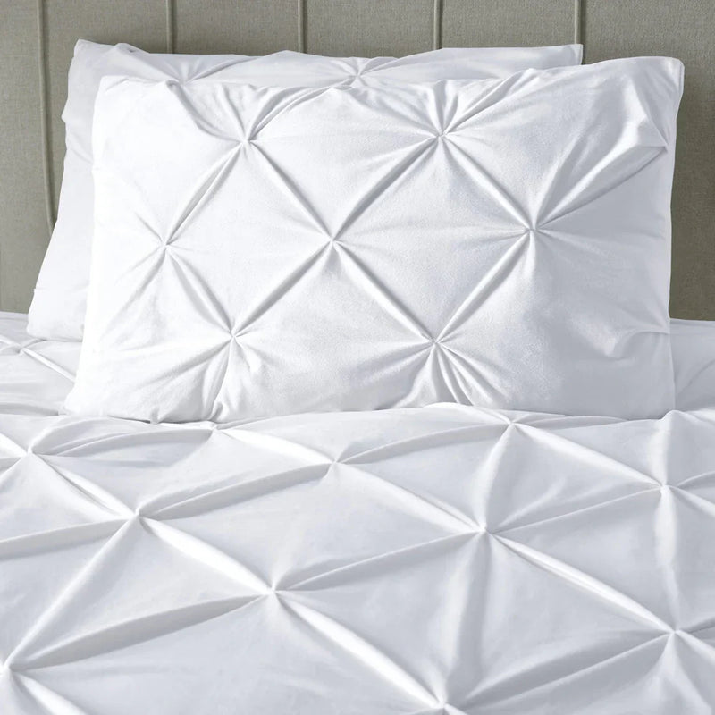 Velvet Pintuck Duvet Set