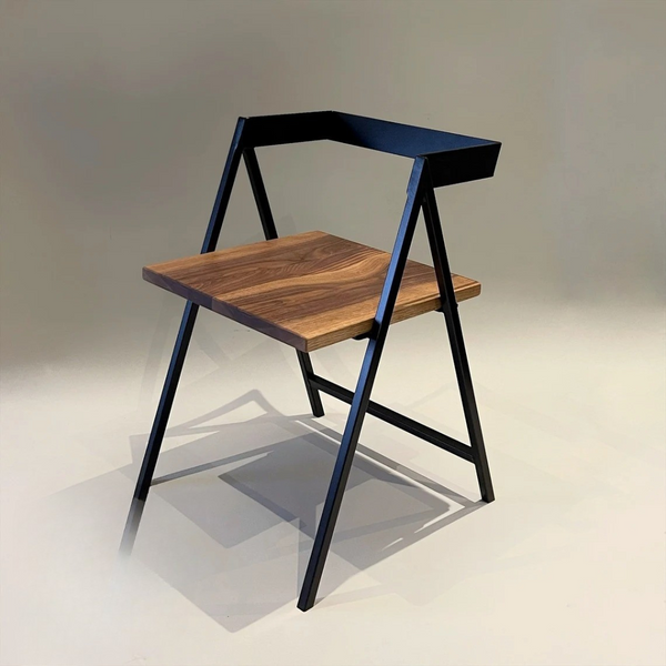 Handcrafted MDF and Metal Frame Dining Chair