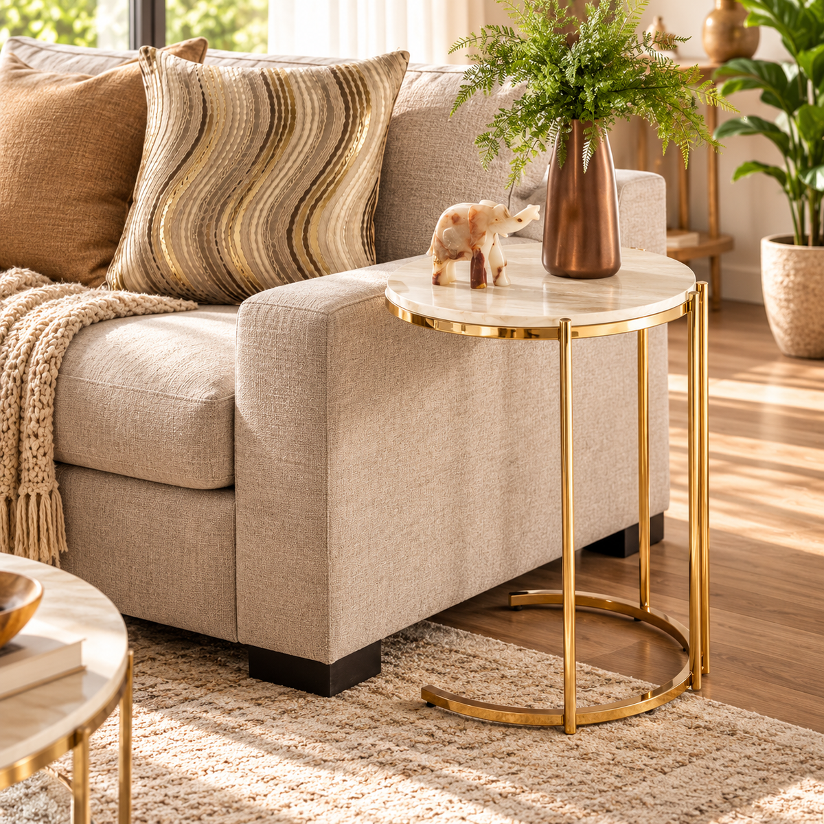 Gold Side Table