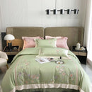 Rosewood Garden Floral Embroidery Duvet Set