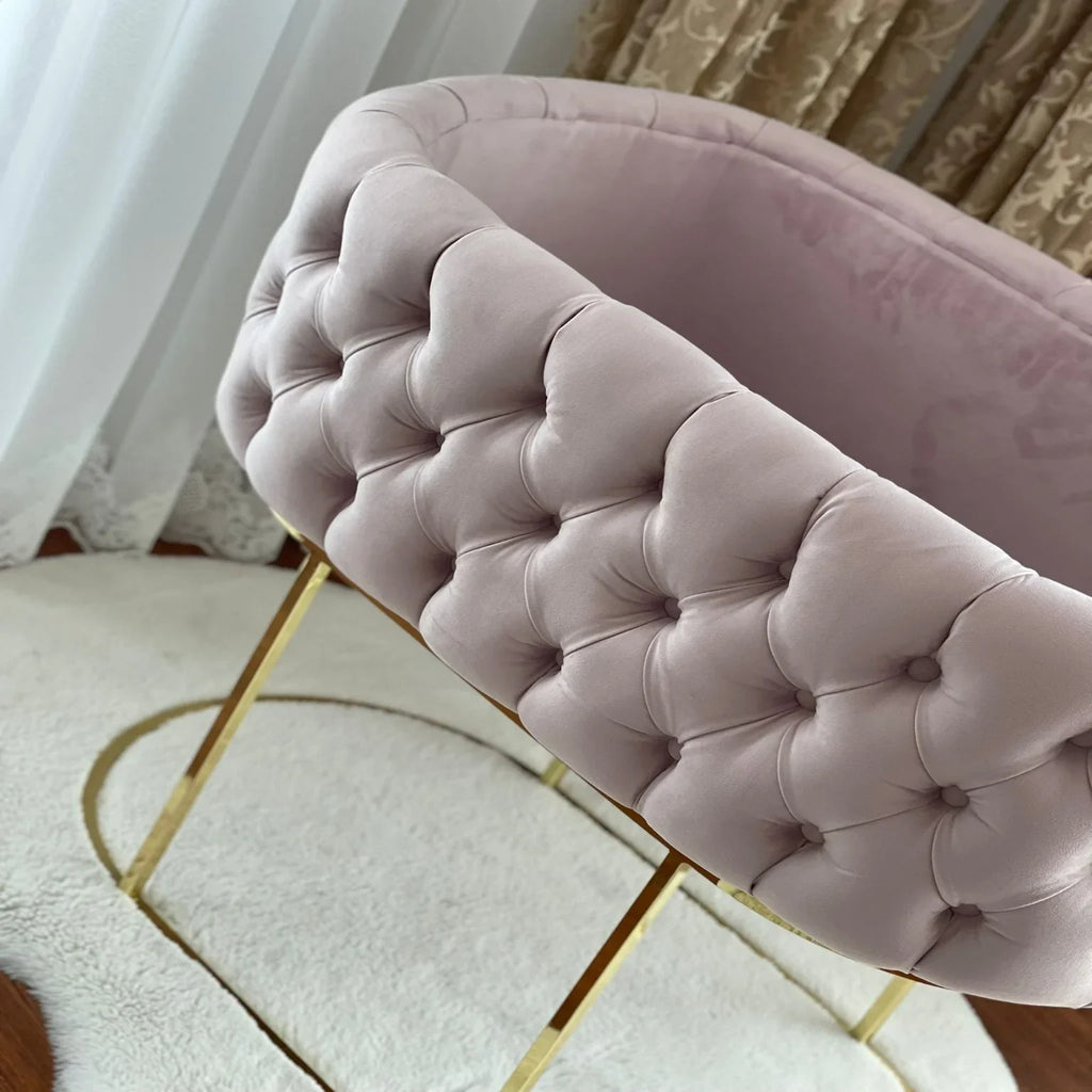 Velvet Tufted Bassinet