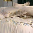 Cotton Satin Embroidery Duvet Set - myhomestore.com.pk