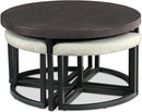 Coffee Table w/Stools, Upholstered Seating, for Living Room/Kids Room - myhomestore.com.pk