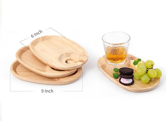 Cocktail Appetizer Plates with Glass Holder