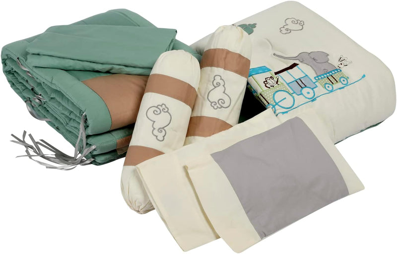 Elephant Friends Baby Crib Bedding Set